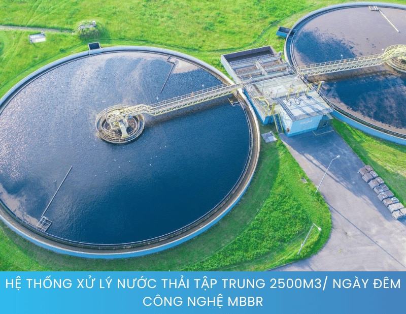 Hệ thống xử lý nước thải tập trung 2500m3/ Ngày đêm - Công nghệ MBBR tại DOLWATER