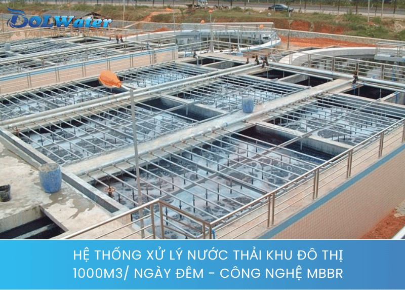 Thiết kế thẩm mỹ của Hệ thống xử lý nước thải khu đô thị 1000m3/ Ngày đêm - Công nghệ MBBR.