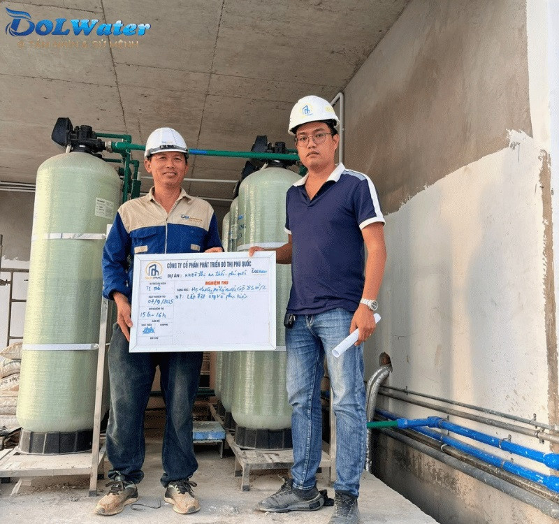 Dolwater triển khai hệ thống xử lý nước cấp 800m³/ngày đêm theo quy trình chuyên nghiệp, đảm bảo chất lượng và độ tin cậy trong vận hành.