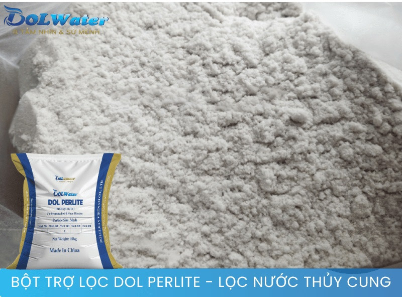 Cấu trúc đa tầng rỗng của bột trợ lọc Dol Perlite - lọc nước thủy cung giúp lọc sạch chuẩn 1 micron.